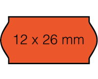 Etiquette prix Sato Samark 12x26mm rouge fluo permanent 1500 pièces