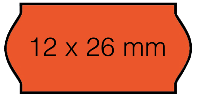 Sato Samark price label 12x26mm fluorescent red permanent 1500 pieces