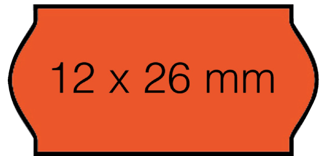 Sato Samark price label 12x26mm fluorescent red permanent 1500 pieces