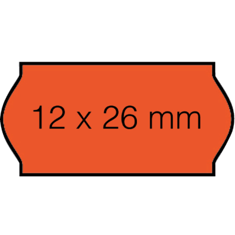 Etiquette prix Open-data C6 26x12mm rouge fluo permanent
