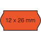 Prijsetiket 12x26mm Open-Data C6 permanent fluor rood 1500 stuks