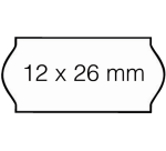 Etiquette prix Sato Samark 26x12mm blanc amovible - rouleau de 1500 étiquettes