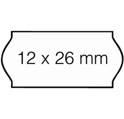 Etiquette prix Sato Samark 12x26mm permanent blanc 1500 pièces