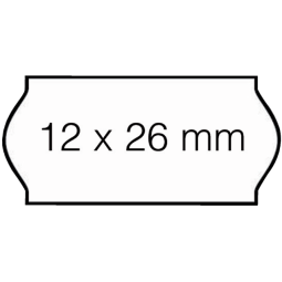 Prijsetiket 12x26mm Open-Data C6 afneembaar wit