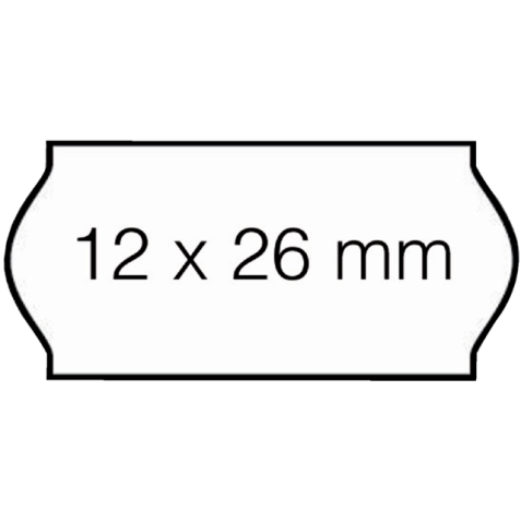 Prijsetiket 12x26mm Open-Data C6 permanent wit 1500 stuks