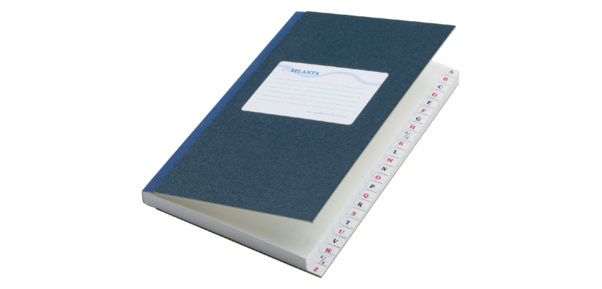 Alphabetical directory Djois Atlanta 165x105mm lined 192 pages blue
