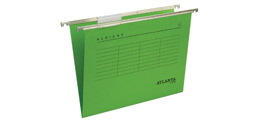 Suspended file Djois Alzicht recycled frontal folio green V-bottom