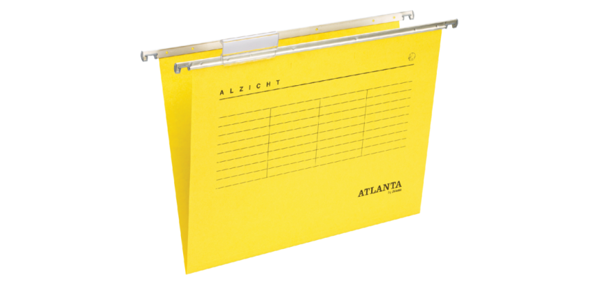 Suspended file Djois Alzicht front recycled folder bottom-Y yellow
