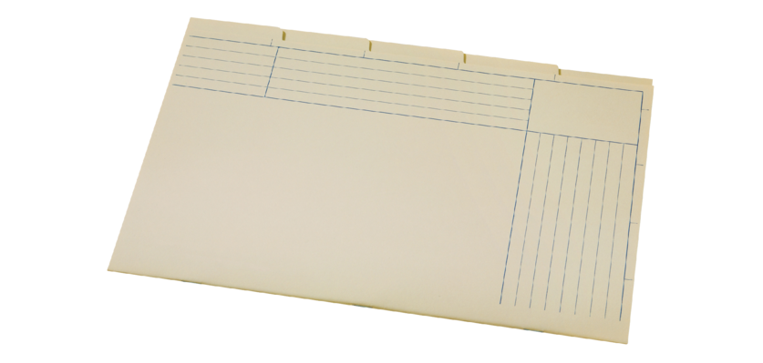 A6200-5 sub-folder folio 5 compartments chamois cardboard (Dutch)