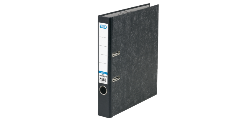 Elbar Smart Original Hebelordner A4 50mm schwarz marmoriertem Karton