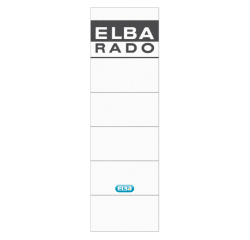 Etiquette dorsale Elba Large 59x190mm adhésive blanc/gris 10 pièces