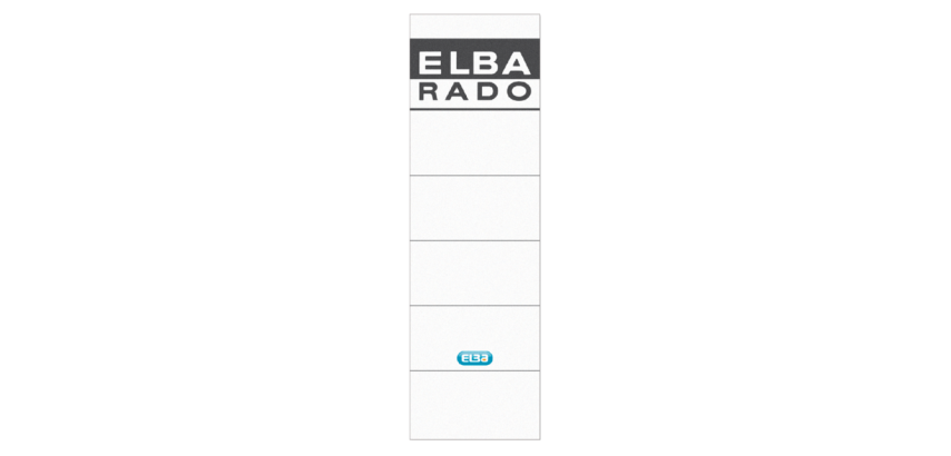 Elba Rückenschilder Groß 59x190mm selbstklebend weiß/grau 10 Stück