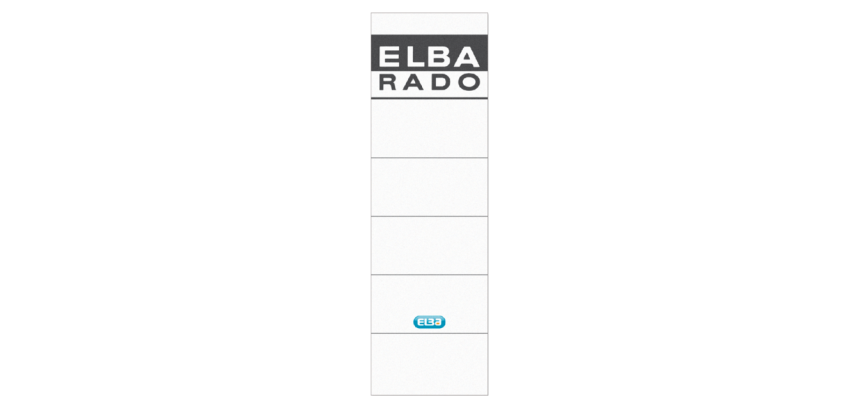 Back label Elba Large 59x190mm adhesive white/gray 10 pieces