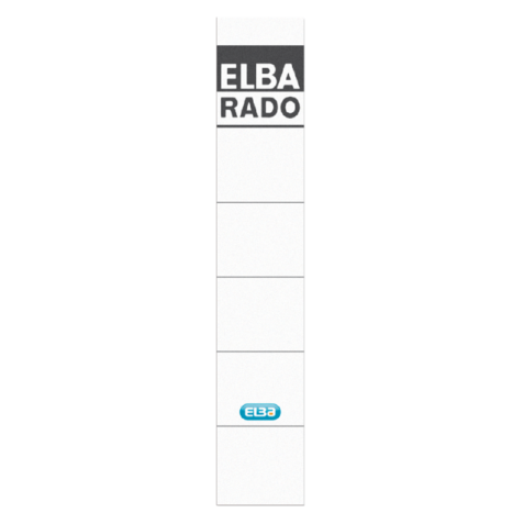 Rugetiket Elba smal 34x190mm zelfklevend wit/grijs