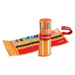 Fineliner STABILO point 88/30 Fin étui rouleau orange/rouge étui 30 pièces assorti