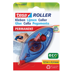 Roller colle tesa® ecoLogo® permanent jetable blister