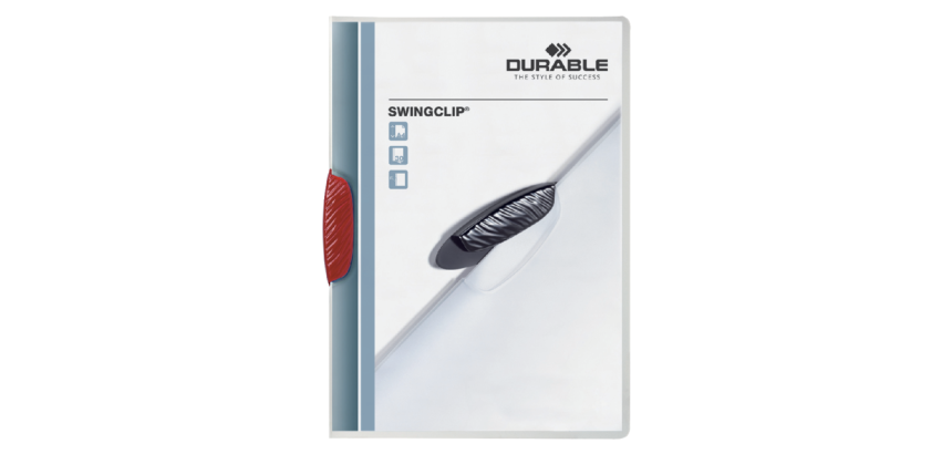 Chemise à clip Durable Swingclip 30 feuilles rouge