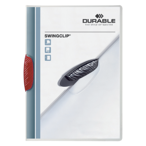 Chemise à clip Durable Swingclip 30 feuilles rouge