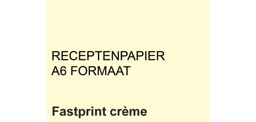 Papier ordonnances Fastprint A6 80g crème 2000 feuilles