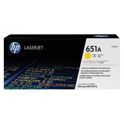 HP 651A - yellow - original - LaserJet - toner cartridge (CE342A)