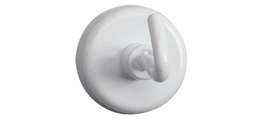 MAUL 25mm Magnetic Hook 3kg White 5 Pieces