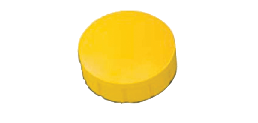 Magneet MAUL Solid 15mm 150gr geel 10 stuks