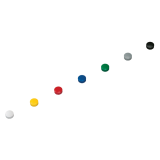 Plots magnetische Haltemagnete Ø 15mm Solid Maul sortiert - Packung mit 10