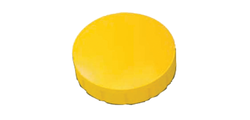 MAUL Solid Magnet 20mm 300g Yellow 10 Pieces