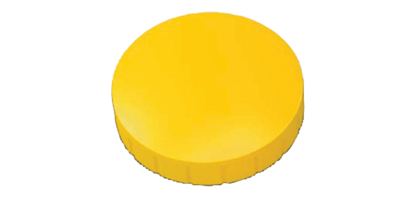 Solid magnet, load capacity: 0.8 kg, yellow