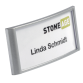 Badge Durable 8542 classic met magneet 34x74mm zilvergrijs