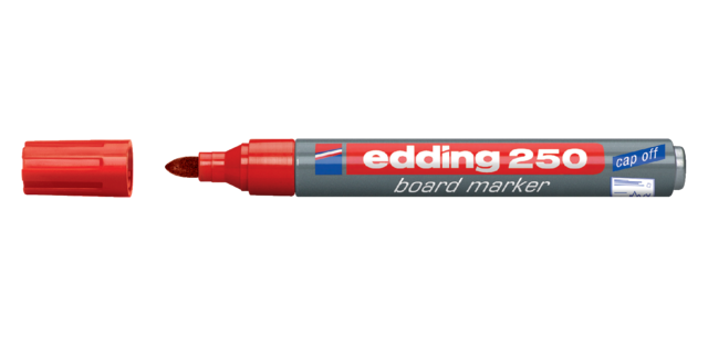 Whiteboardmarker edding 250 rond 1.5-3mm rood