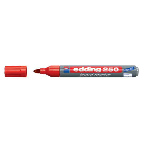 Viltstift edding 250 whiteboard rond 1.5-3mm rood