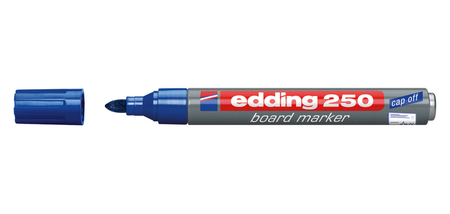 Marqueur tableau blanc edding 250 ogive 1,5-3mm bleu