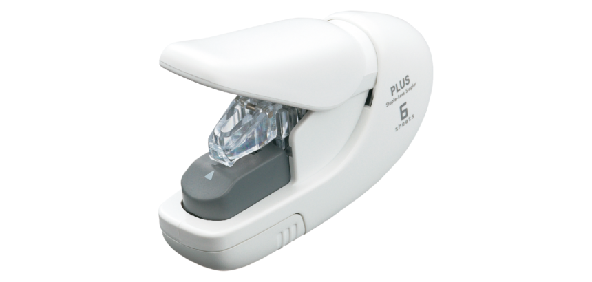 Stapler Plus staple-free stapler white