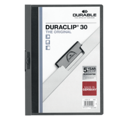 Chemise à clip Durable Duraclip A4 3mm 30 feuilles anthracite/gris