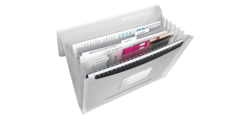 Esselte Vivida Sorter PP 6 Compartments White