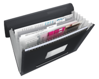 Trieur Esselte Vivida A4 6 compartiments PP noir