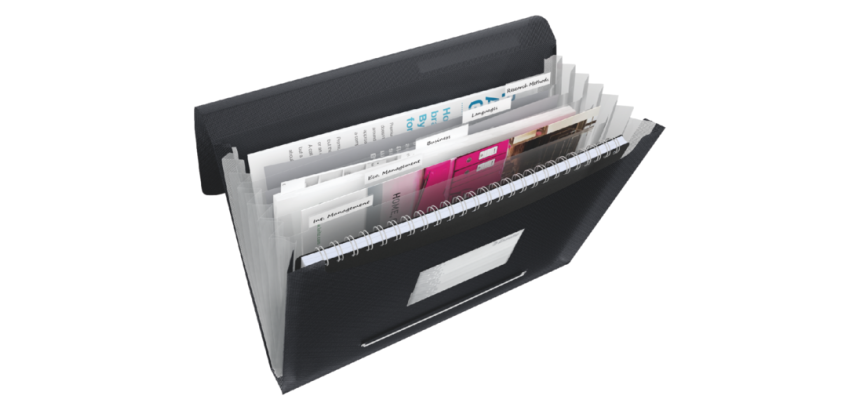 Esselte Vivida Sorter A4 6 Compartments PP Black