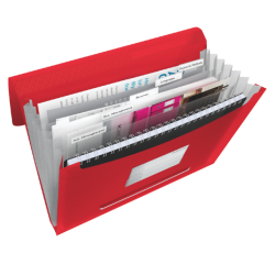 Trieur Esselte Vivida PP 6 compartiments rouge