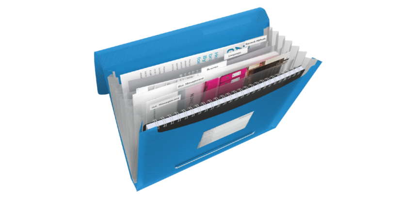 Esselte Vivida Sorter A4 6 compartments PP blue
