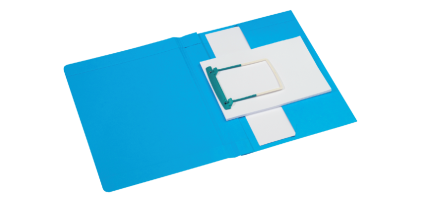 Clipex Secolor Plus A4 Folder 100% Recycled Cardboard 250g Blue