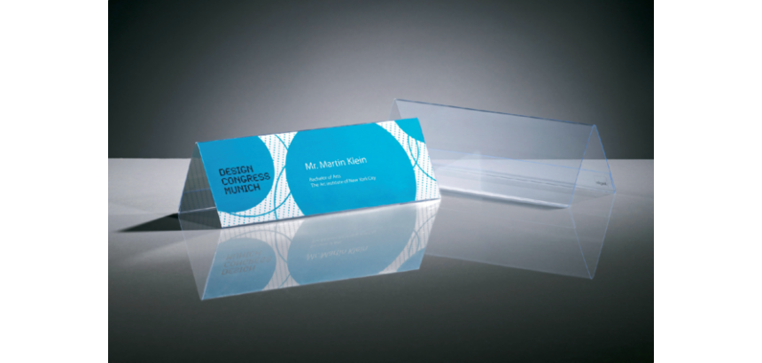 Porte-nom Sigel TA130 240x90mm double face transparent 5 pièces