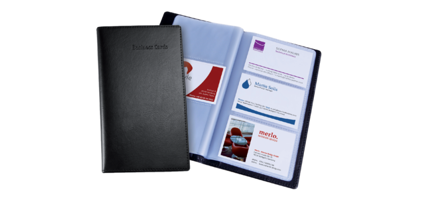 Album cartes de visite Sigel VZ171 120 cartes cuir noir