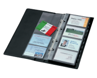 Classeur cartes de visite Sigel VZ300 200 cartes plastique noir