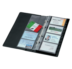 Visitekaartringband Sigel VZ300 voor 200 kaarten 90x58mm kunststof zwart