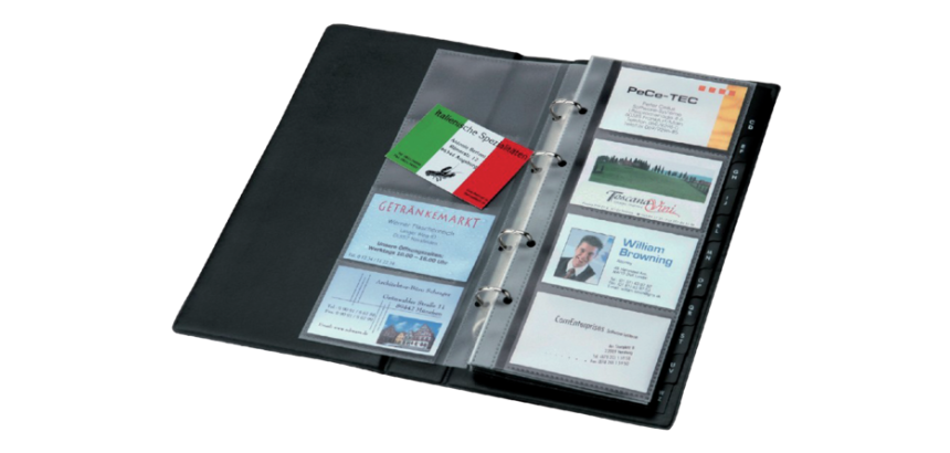 Classeur cartes de visite Sigel VZ300 200 cartes plastique noir