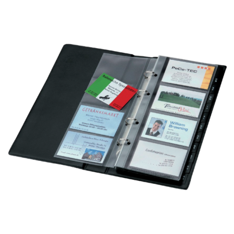 Classeur cartes de visite Sigel VZ300 200 cartes plastique noir