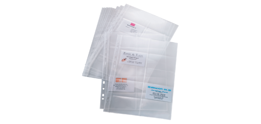 Visitekaarthoes Sigel VZ351 voor visitekaartmap VZ301 album VZ301 voor 200 kaarten 2 rijen 90x58mm