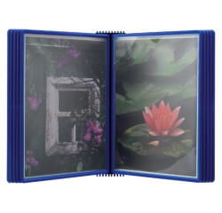Elément mural Djois Flex-O-Frame Premium  A4 avec 10 pochettes bleu