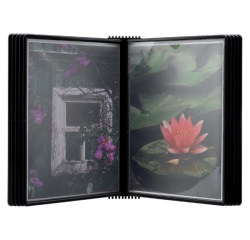 Elément mural Djois Flex-O-Frame Premium  A4 avec 10 pochettes noir